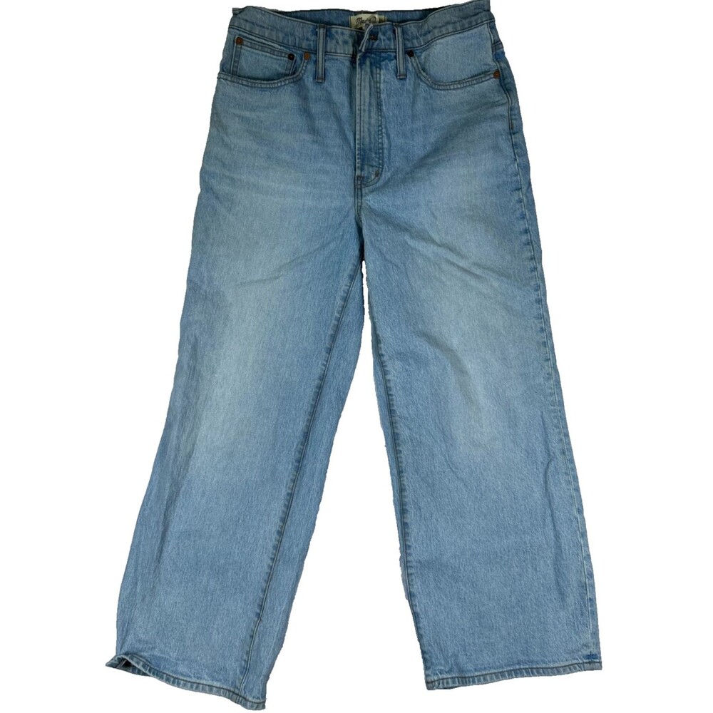 Madewell Perfect Vintage Wide Leg Crop Jeans Womens 30 Light Wash High Rise